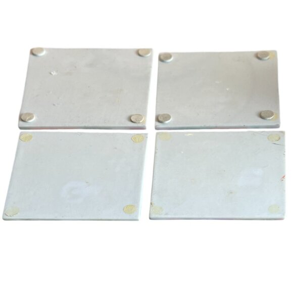 Set of 4 PIER 1 Chinoiserie COASTERS / Decorative Tiles Porcelain Bohemian - Picture 7 of 7